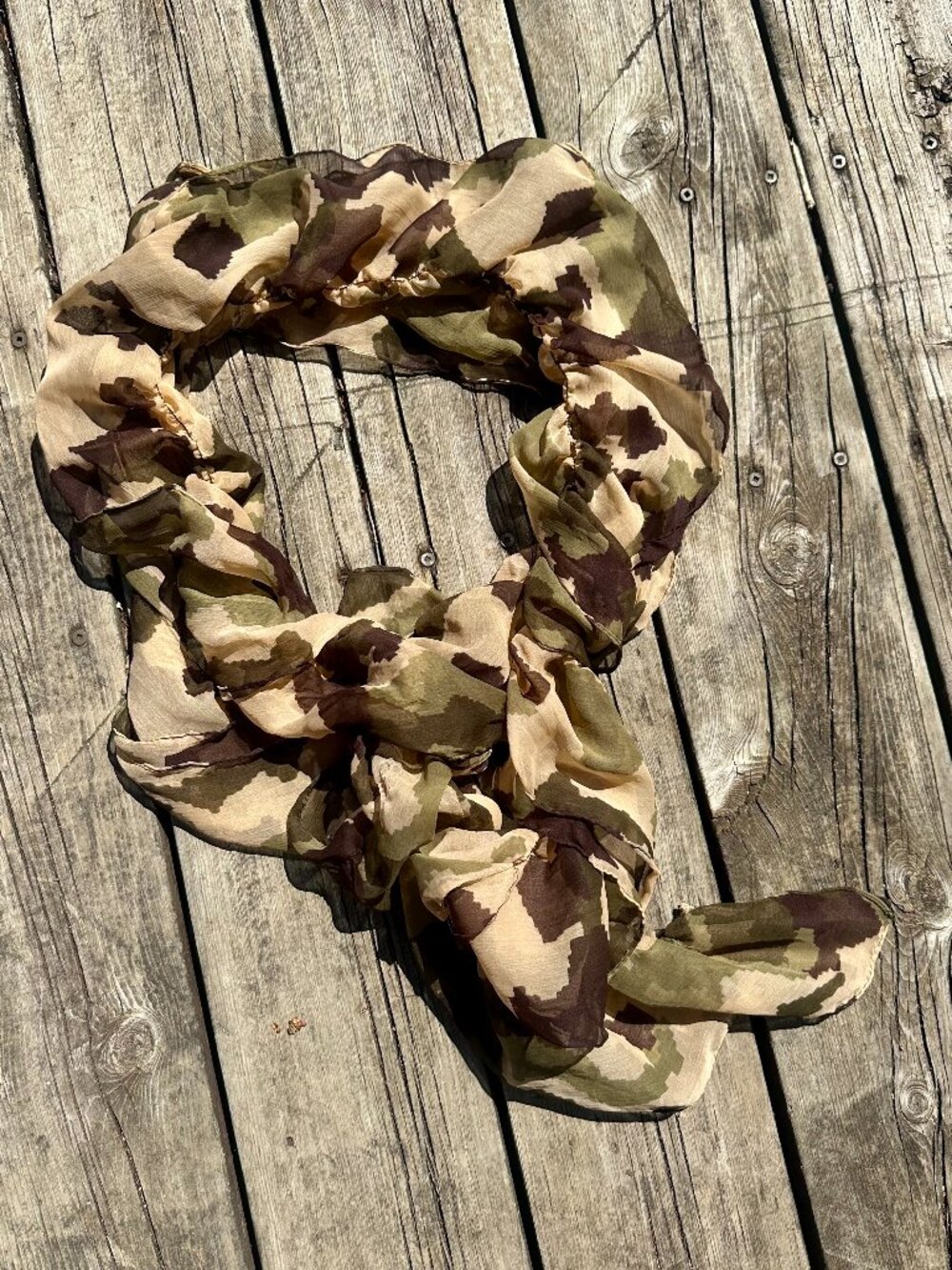 Camo Scrunched Fashion Scarf